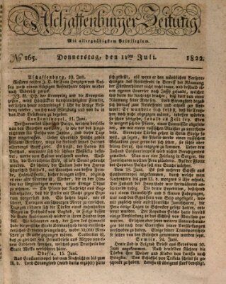 Aschaffenburger Zeitung Donnerstag 11. Juli 1822