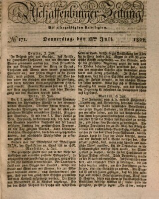 Aschaffenburger Zeitung Donnerstag 18. Juli 1822