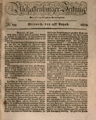 Aschaffenburger Zeitung Mittwoch 14. August 1822