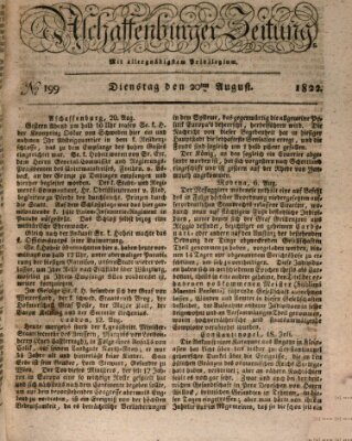 Aschaffenburger Zeitung Dienstag 20. August 1822