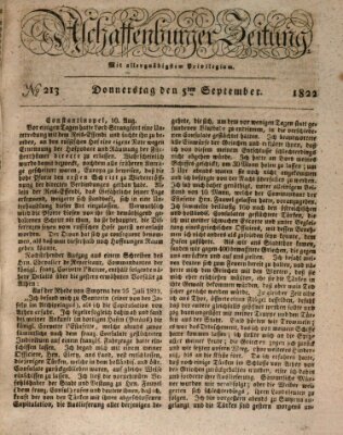 Aschaffenburger Zeitung Donnerstag 5. September 1822