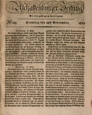 Aschaffenburger Zeitung Dienstag 24. September 1822