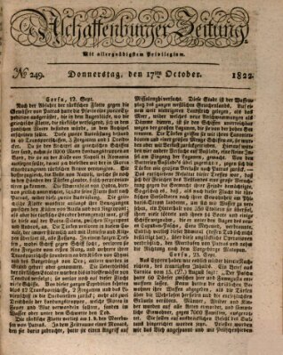 Aschaffenburger Zeitung Donnerstag 17. Oktober 1822