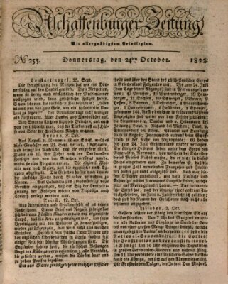 Aschaffenburger Zeitung Donnerstag 24. Oktober 1822