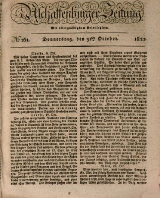 Aschaffenburger Zeitung Donnerstag 31. Oktober 1822