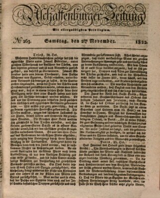 Aschaffenburger Zeitung Samstag 2. November 1822