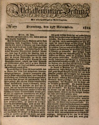 Aschaffenburger Zeitung Dienstag 19. November 1822