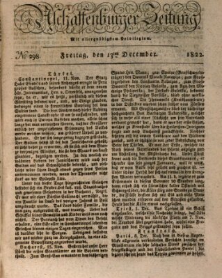 Aschaffenburger Zeitung Freitag 13. Dezember 1822