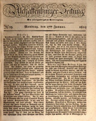 Aschaffenburger Zeitung Montag 27. Januar 1823