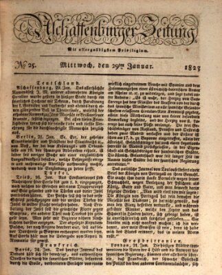 Aschaffenburger Zeitung Mittwoch 29. Januar 1823