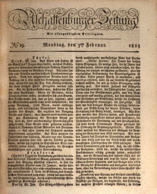 Aschaffenburger Zeitung Montag 3. Februar 1823