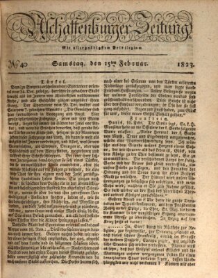 Aschaffenburger Zeitung Samstag 15. Februar 1823