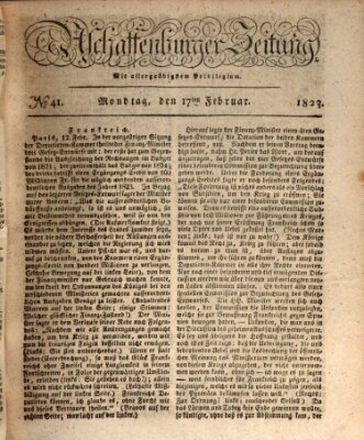 Aschaffenburger Zeitung Montag 17. Februar 1823