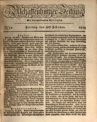 Aschaffenburger Zeitung Freitag 28. Februar 1823