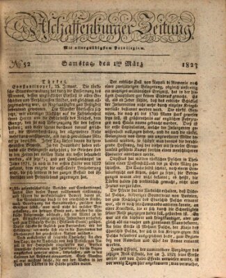 Aschaffenburger Zeitung Samstag 1. März 1823