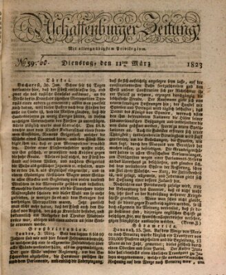 Aschaffenburger Zeitung Dienstag 11. März 1823