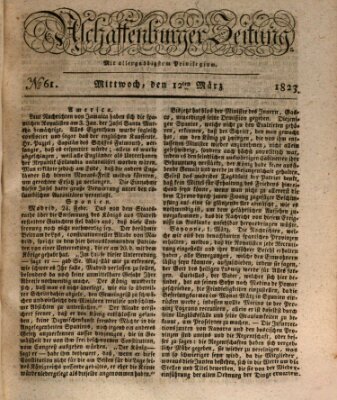 Aschaffenburger Zeitung Mittwoch 12. März 1823