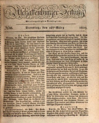 Aschaffenburger Zeitung Dienstag 18. März 1823