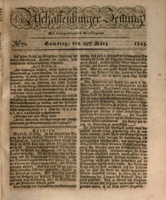 Aschaffenburger Zeitung Samstag 22. März 1823