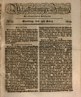 Aschaffenburger Zeitung Montag 24. März 1823