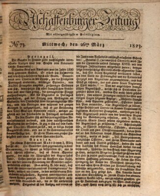 Aschaffenburger Zeitung Mittwoch 26. März 1823