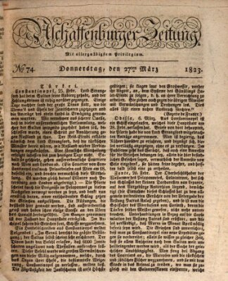 Aschaffenburger Zeitung Donnerstag 27. März 1823