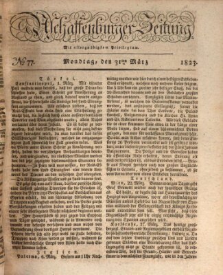 Aschaffenburger Zeitung Montag 31. März 1823