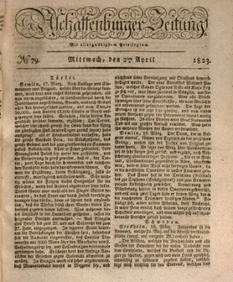 Aschaffenburger Zeitung Mittwoch 2. April 1823