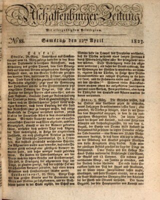 Aschaffenburger Zeitung Samstag 12. April 1823