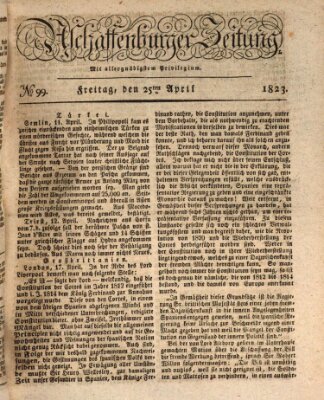 Aschaffenburger Zeitung Freitag 25. April 1823