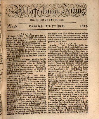 Aschaffenburger Zeitung Samstag 7. Juni 1823