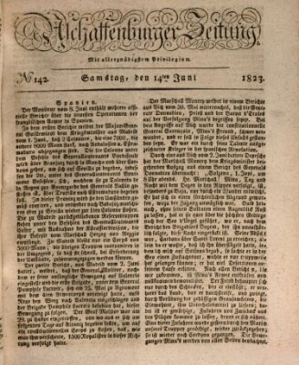 Aschaffenburger Zeitung Samstag 14. Juni 1823