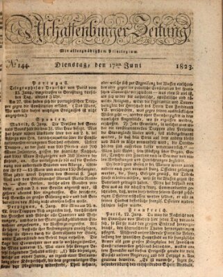 Aschaffenburger Zeitung Dienstag 17. Juni 1823