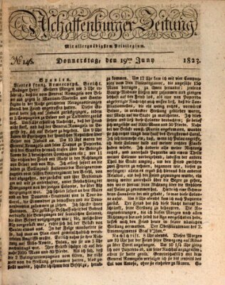 Aschaffenburger Zeitung Donnerstag 19. Juni 1823