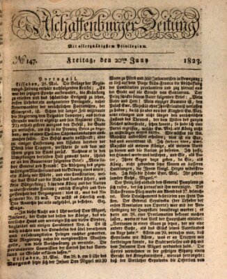 Aschaffenburger Zeitung Freitag 20. Juni 1823