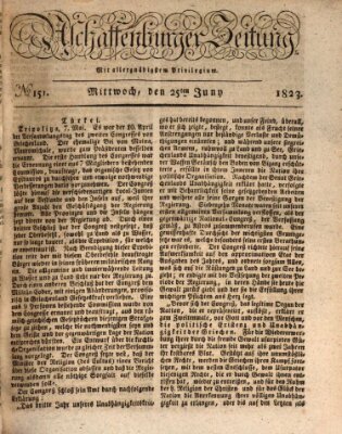 Aschaffenburger Zeitung Mittwoch 25. Juni 1823