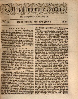 Aschaffenburger Zeitung Donnerstag 26. Juni 1823