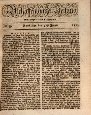 Aschaffenburger Zeitung Montag 30. Juni 1823