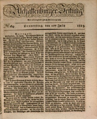 Aschaffenburger Zeitung Donnerstag 10. Juli 1823