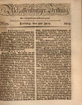 Aschaffenburger Zeitung Freitag 18. Juli 1823