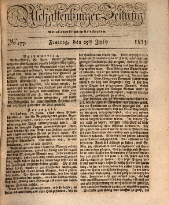 Aschaffenburger Zeitung Freitag 25. Juli 1823