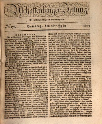 Aschaffenburger Zeitung Samstag 26. Juli 1823