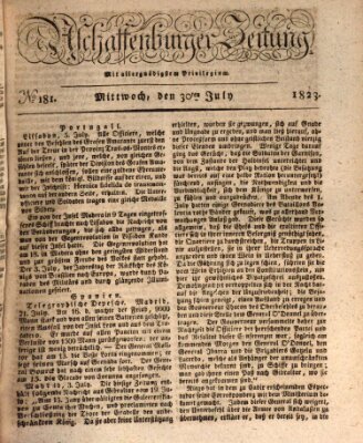 Aschaffenburger Zeitung Mittwoch 30. Juli 1823