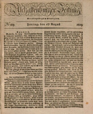 Aschaffenburger Zeitung Freitag 1. August 1823