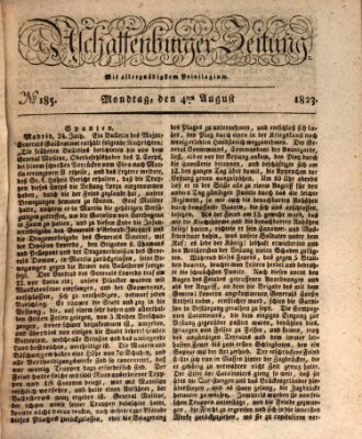 Aschaffenburger Zeitung Montag 4. August 1823