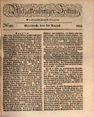 Aschaffenburger Zeitung Mittwoch 6. August 1823