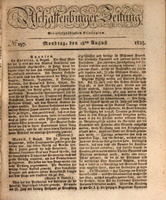 Aschaffenburger Zeitung Montag 18. August 1823