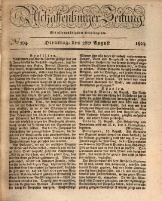 Aschaffenburger Zeitung Dienstag 26. August 1823