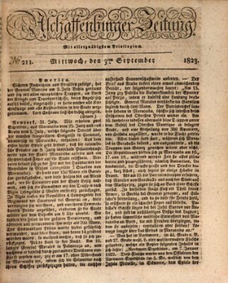 Aschaffenburger Zeitung Mittwoch 3. September 1823