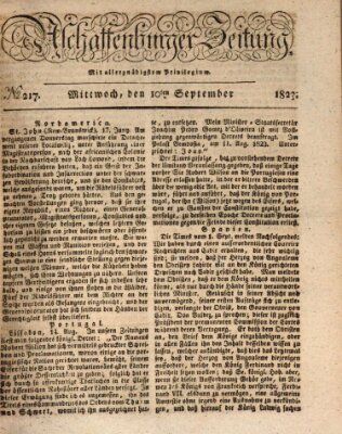 Aschaffenburger Zeitung Mittwoch 10. September 1823